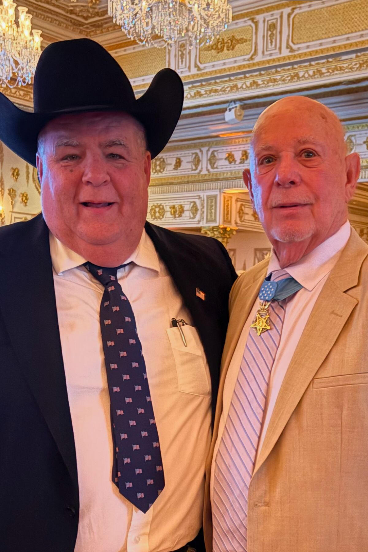 nigro-brothers-gary-littrell-medal-of-honor-recipient Toby Tyler of the Nigro Brothers with Medal of Honor recipient Gary Littrell